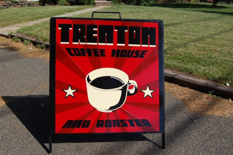 Hand painted A-frame in New Jersey. Hand painted A-frame in New Jersey.