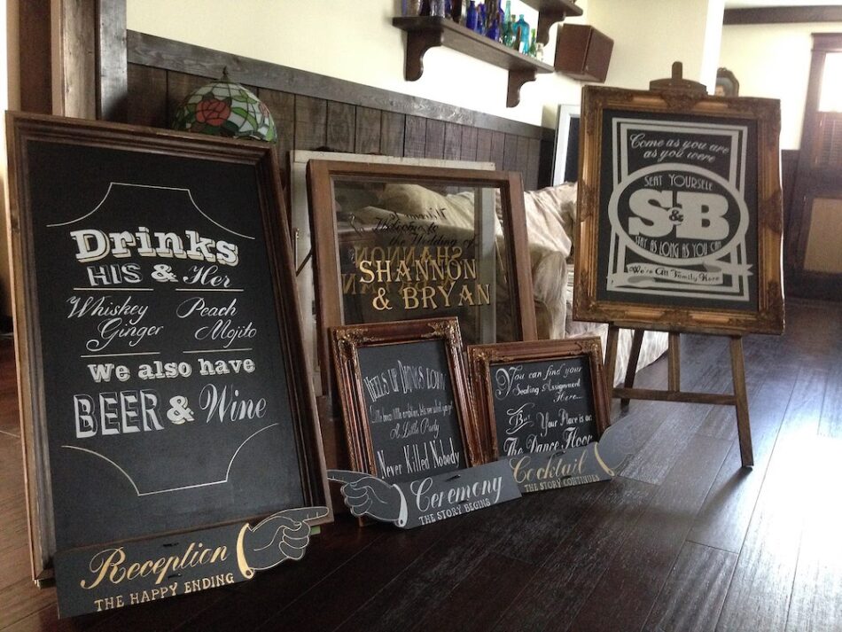 Custom wedding sign by The Point to Point. Custom wedding sign by The Point to Point.