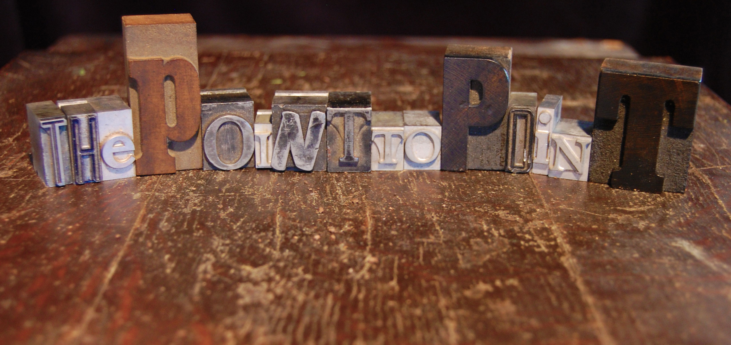 Stamps spelling out “The Point to Point”. Stamps spelling out "The Point to Point".